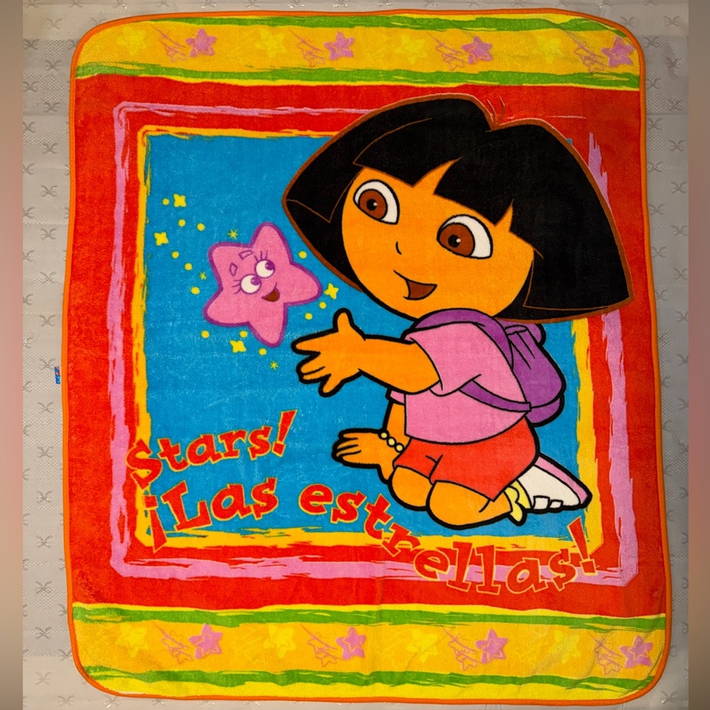 Vintage/Y2K dora "stars" blanket